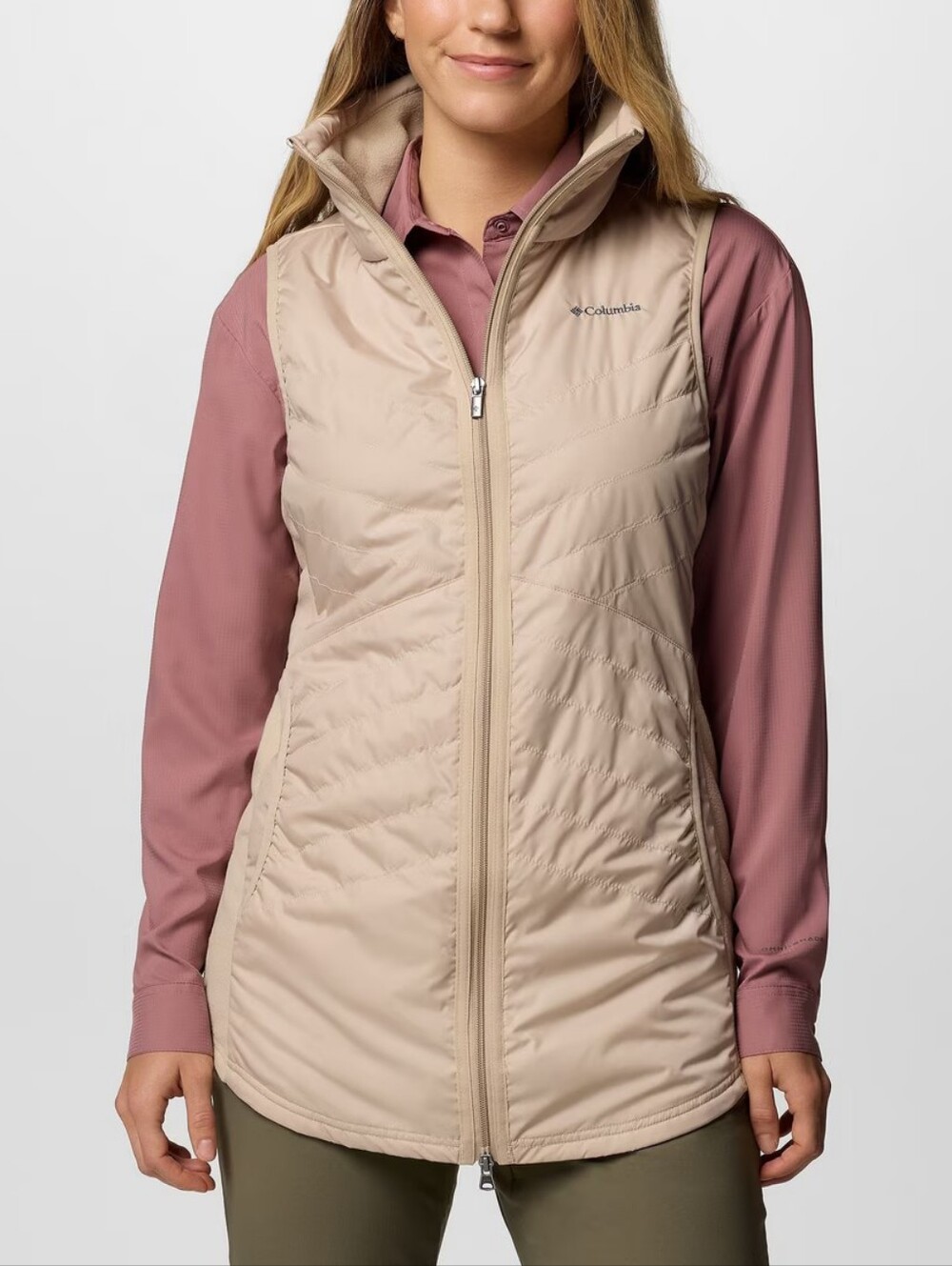 Columbia Quilted Vest in Light Beige - Size M